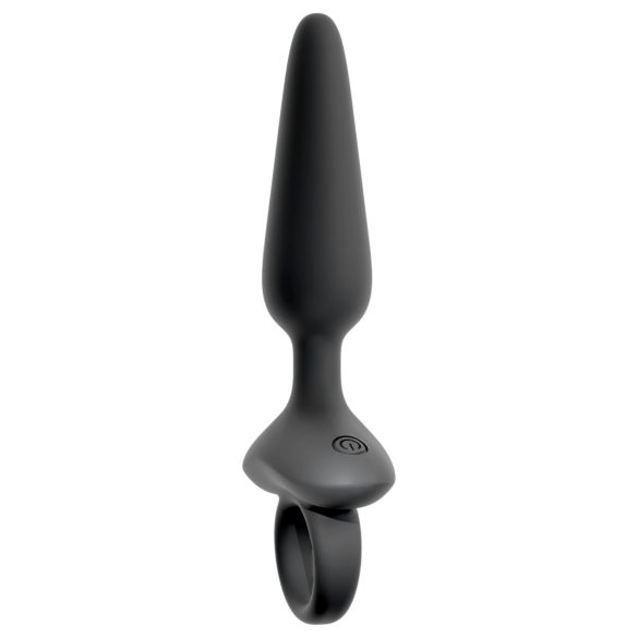 ANOS - plug anale vibrante con manico - silicone nero