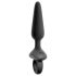 ANOS - plug anale vibrante con manico - silicone nero