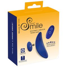   Smile - vibratore per slip ultrasottile con telecomando - blu