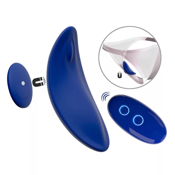Smile - vibratore per mutandine extra sottile e indossabile con telecomando (blu)