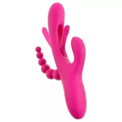SMILE - vibratore triplo braccio con lingua - silicone rosa