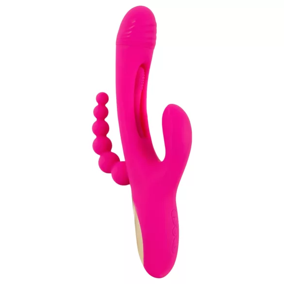 SMILE - vibratore triplo con braccio e linguetta (rosa)