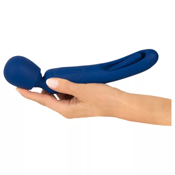 Smile - vibratore massaggiatore 2 in 1 con lingua (blu)