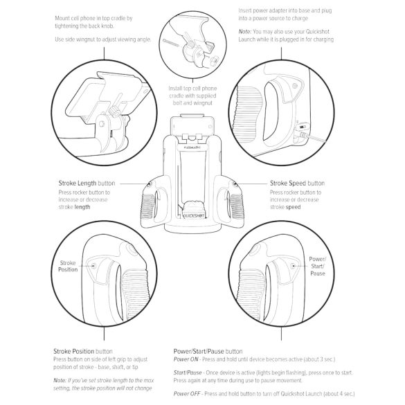 Fleshlight - adattatore per masturbatore Quickshot Launch - nero