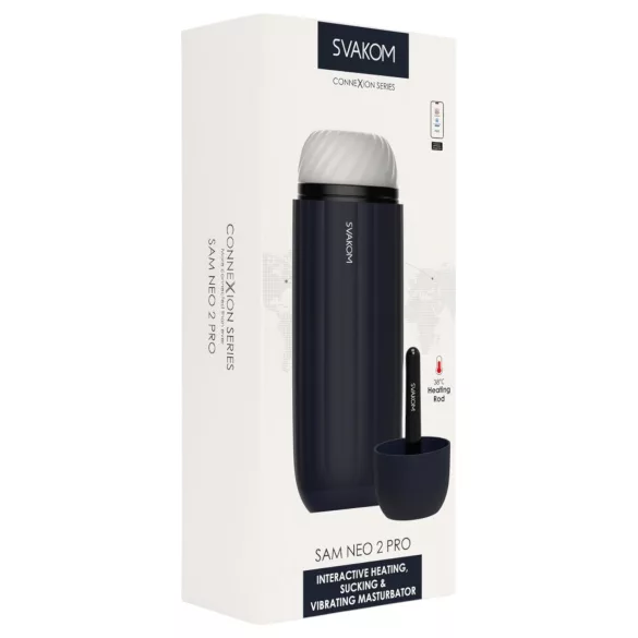 Svakom Sam Neo 2 Pro - masturbatore intelligente uomo - nero bianco