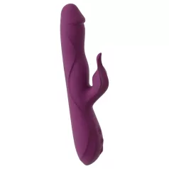   Javida - vibratore rabbit 3 in 1 con perle rotanti e spinta - silicone viola
