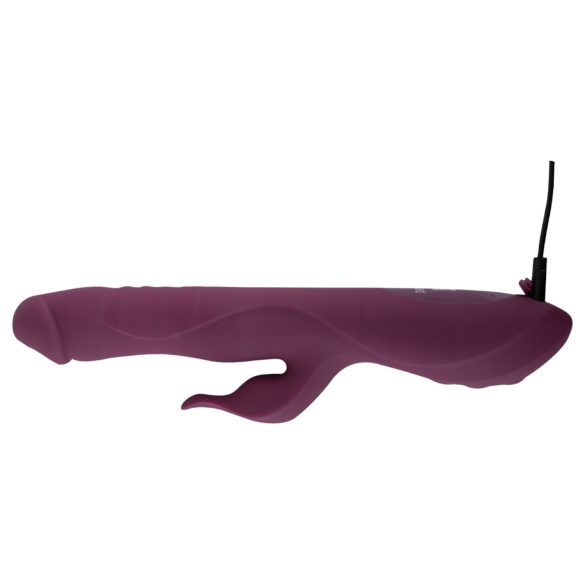 Javida - vibratore rabbit 3 in 1 con perle rotanti e spinta - silicone viola