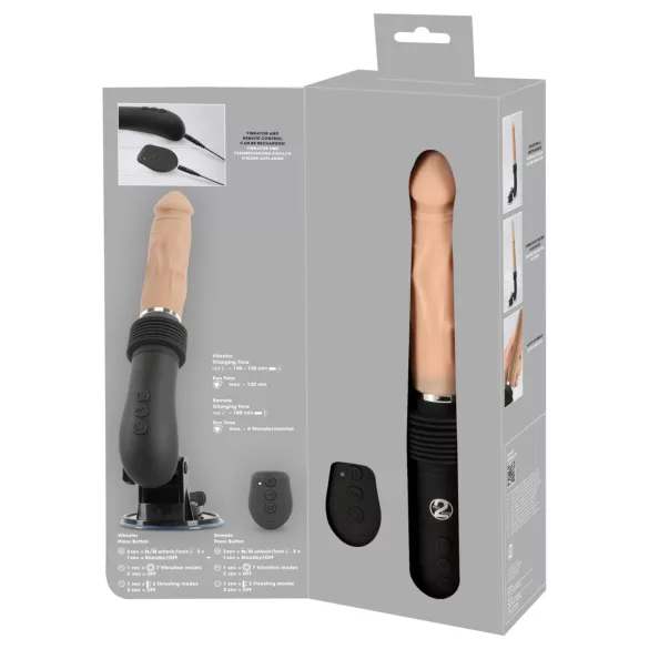 You2Toys - macchina del sesso telecomandata - vibratore spinta realistico beige