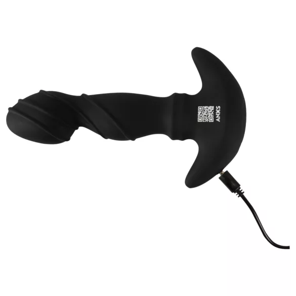 ANOS - vibratore prostatico ad anello mobile - silicone nero