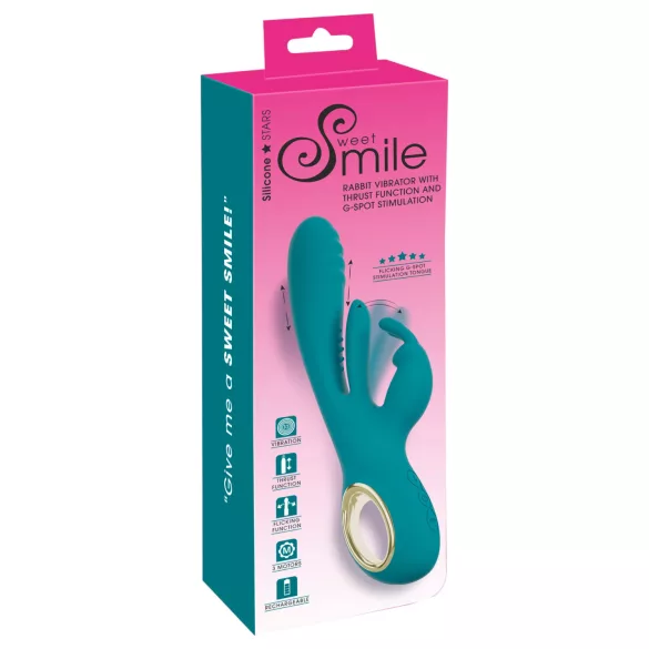 Smile - vibratore punto G e clitoride con movimento spinta - silicone verde
