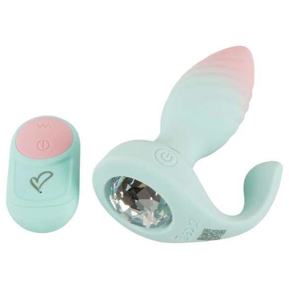 Beau Coeur Juvela - plug anale vibrante - silicone turchese