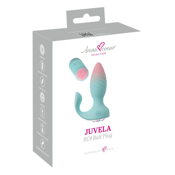 Beau Coeur Juvela - plug anale vibrante - silicone turchese