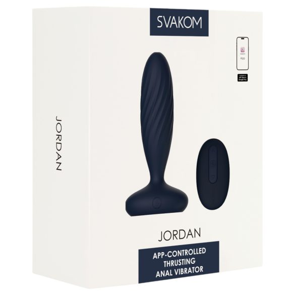 Svakom Jordan - vibratore anale intelligente - silicone blu