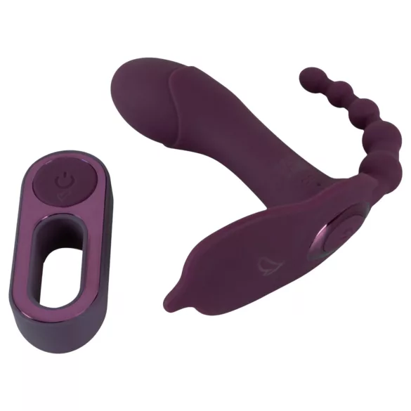 Beau Coeur Ariva - vibratore per slip 3 in 1 - silicone viola