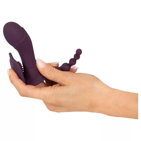Beau Coeur Ariva - vibratore per slip 3 in 1 - silicone viola