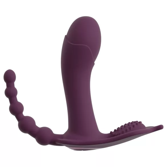 Beau Coeur Ariva - vibratore per slip 3 in 1 - silicone viola