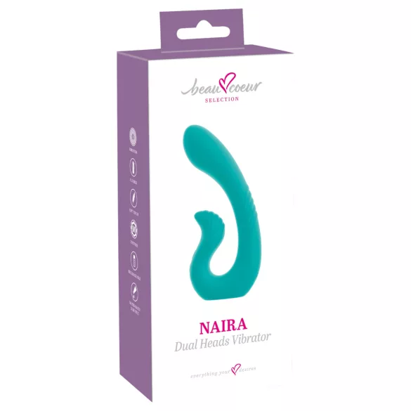 Beau Coeur Naira - vibratore punto G e clitoride - silicone verde
