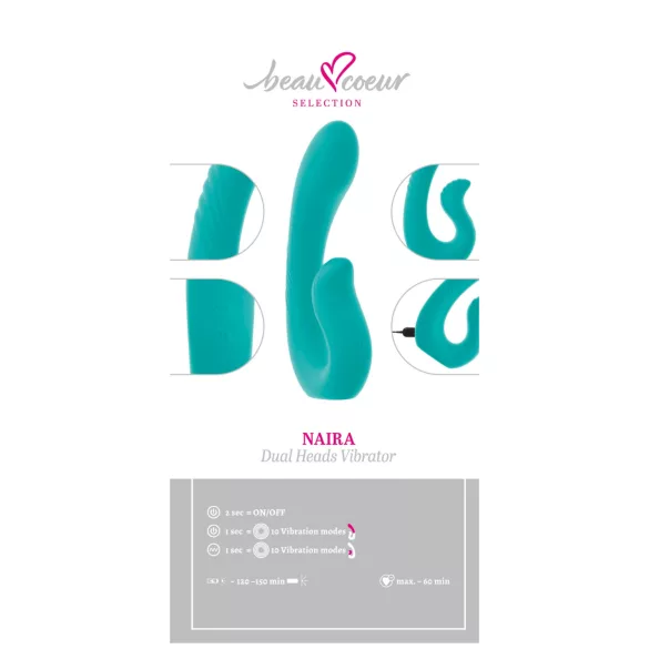 Beau Coeur Naira - vibratore punto G e clitoride - silicone verde
