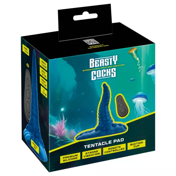 Beasty Cocks - vibratore punto G a tentacolo - silicone blu