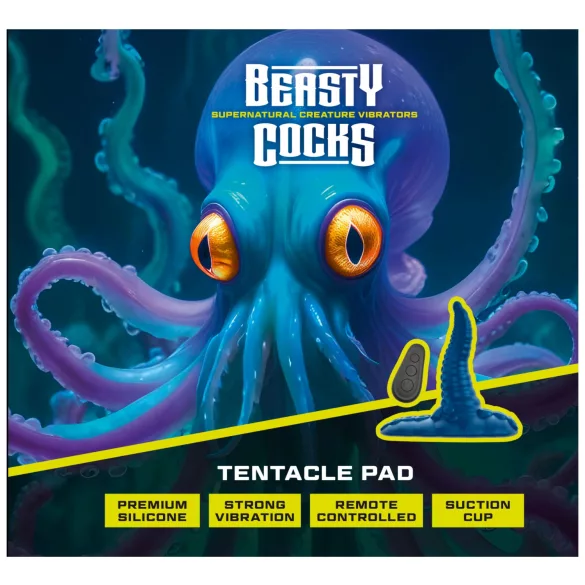 Beasty Cocks - vibratore punto G a tentacolo - silicone blu
