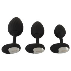 ANOS - set plug anale vibrante - silicone nero