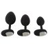 ANOS - set plug anale vibrante - silicone nero