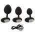 ANOS - set plug anale vibrante - silicone nero