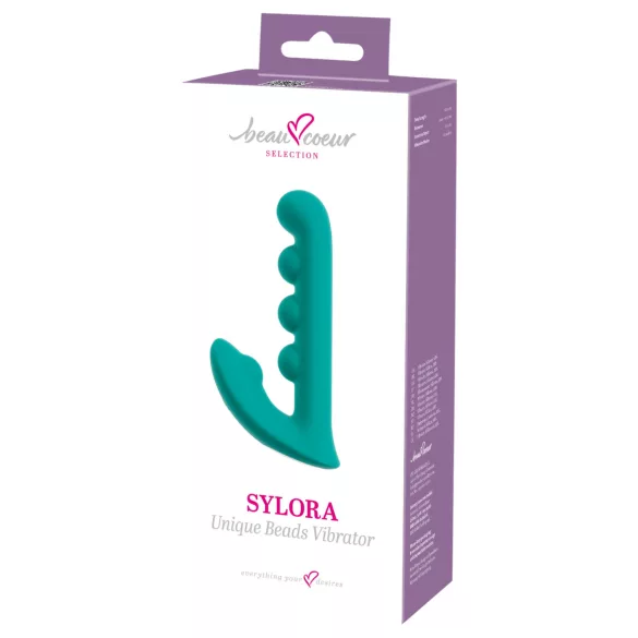 Beau Coeur Sylora - vibratore 2in1 con perle (verde)