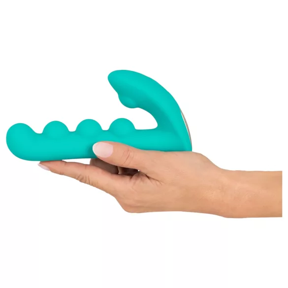 Beau Coeur Sylora - vibratore 2in1 con perle (verde)