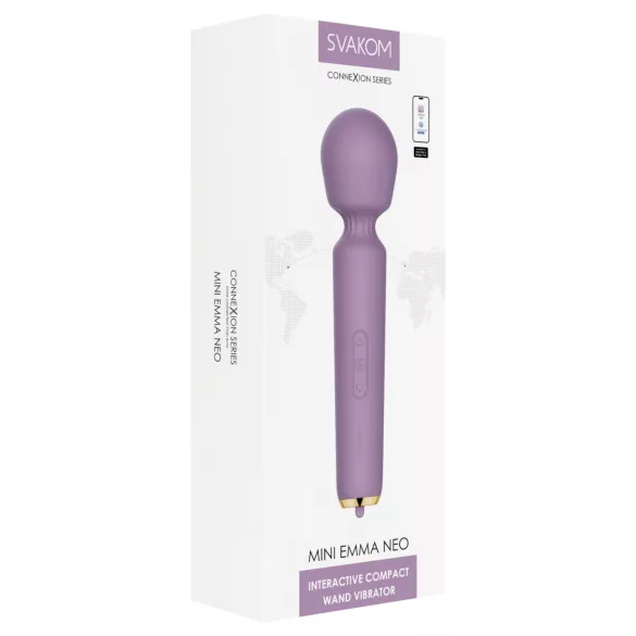 Svakom Mini Emma Neo - massaggiatore vibrante controllato tramite app (viola)