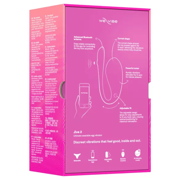 We-Vibe Jive 2 - vibratore indossabile per il punto G con telecomando (rosa)