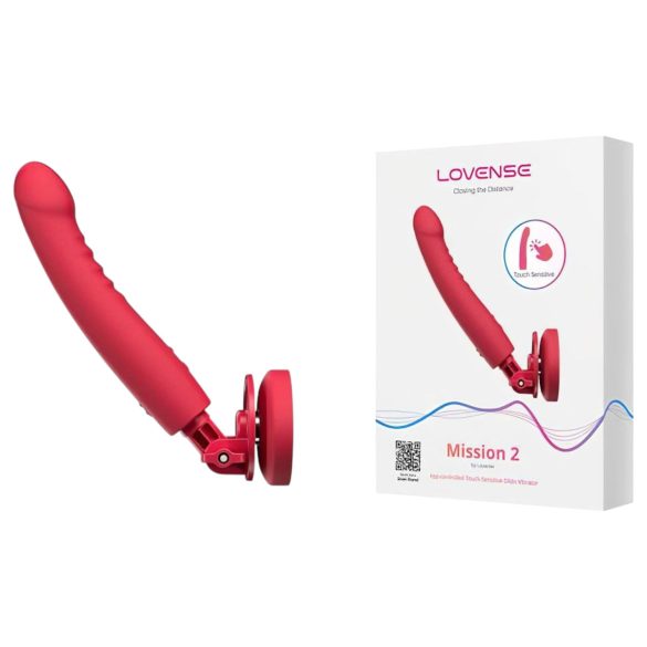 Lovense Mission 2 - vibratore intelligente con ventosa (rosso)