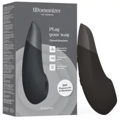   Womanizer Enhance 2in1 succhia-clitoride ad onde d’aria + vibratore (nero)
