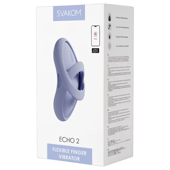 Svakom Echo 2 - vibratore da dito intelligente - silicone blu