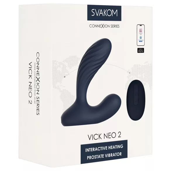Svakom Vick Neo 2 - vibratore anale intelligente - silicone blu