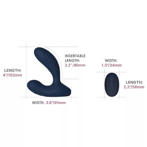 Svakom Vick Neo 2 - vibratore anale intelligente - silicone blu