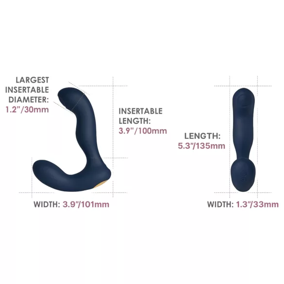 Svakom Iker Neo - vibratore anale interattivo pulsante - silicone blu
