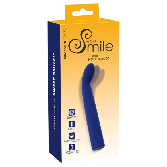 Smile - vibratore punto G curvo - silicone blu