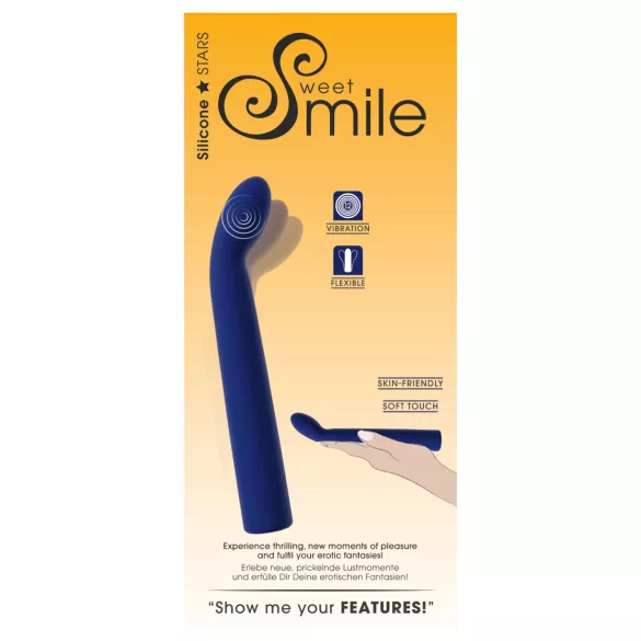 Smile - vibratore punto G curvo - silicone blu