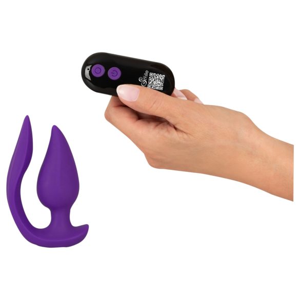 Smile - vibratore anale e stimolatore clitoride 2in1 - silicone viola
