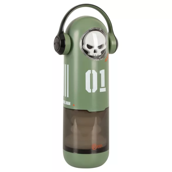 Rebel Skull - masturbatore spingente e vibrante (verde)