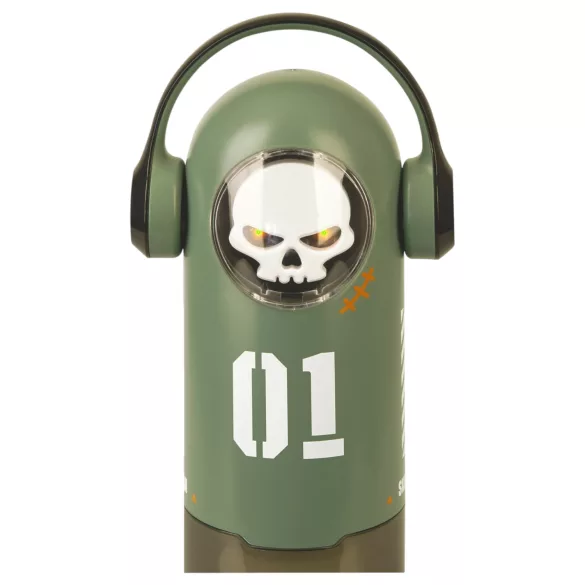 Rebel Skull - masturbatore spingente e vibrante (verde)