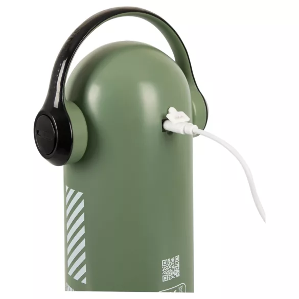 Rebel Skull - masturbatore spingente e vibrante (verde)