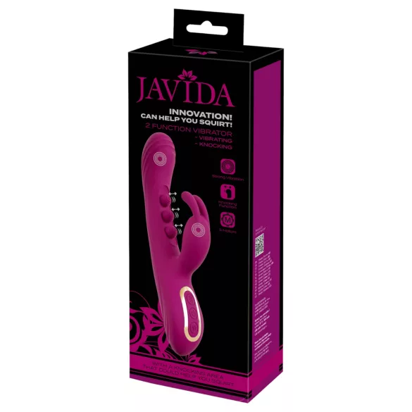 Javida - vibratore con palline e stimolatore clitorideo - silicone viola