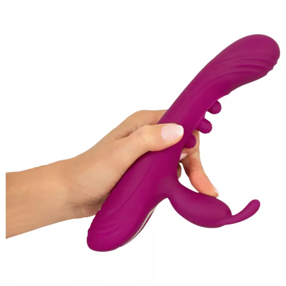Javida - vibratore con palline e stimolatore clitorideo - silicone viola