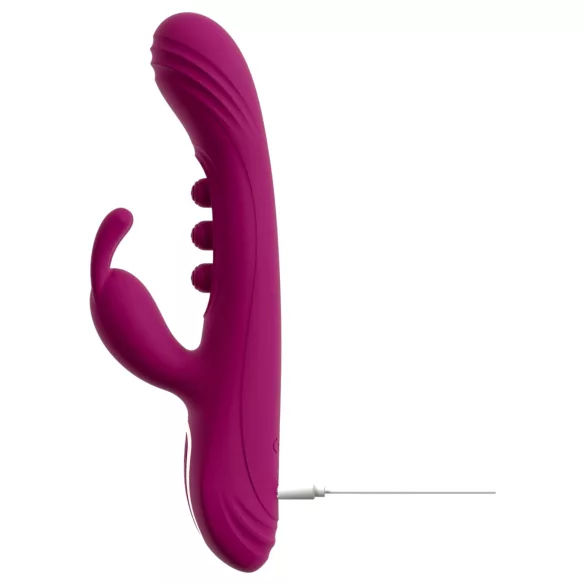 Javida - vibratore con palline e stimolatore clitorideo - silicone viola