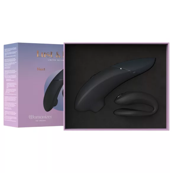 Womanizer Lust&Luxury - stimolatore clitoride e vibratore coppia - nero
