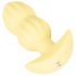 Cuties Mini - plug anale vibrante con rilievi - silicone giallo