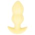 Cuties Mini - plug anale vibrante con rilievi - silicone giallo