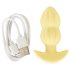Cuties Mini - plug anale vibrante con rilievi - silicone giallo